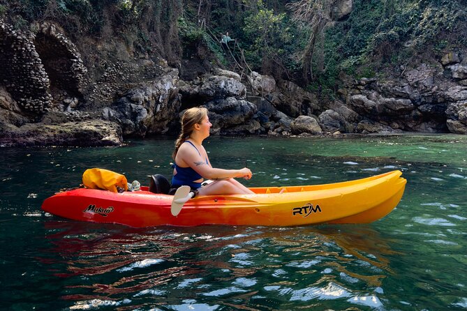 Small groups Kayak tour from Sorrento to Bagni Regina Giovanna - Stop 1, Bagni Regina Giovanna: Roman ruins, narrow entry, and swim time