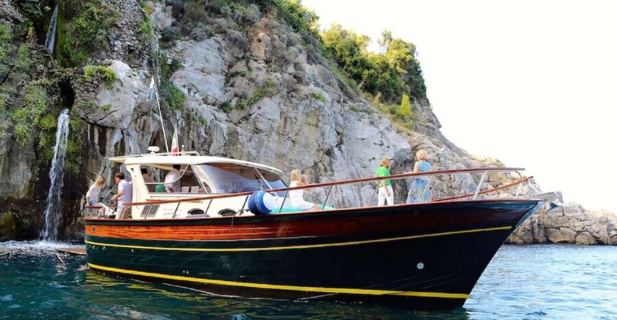 Sorrento and Amalfi Coast Small Group Tour by Boat - The Sorrentine Peninsula viewpoint run: Marina Grande, Roman ruins, and a waterfall