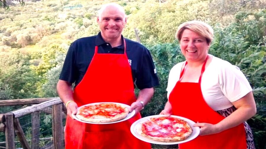Sorrento: Half-Day Pizza Making, Wine, Limoncello & Pick-Up - Toppings in the kitchen, keeping it local and simple