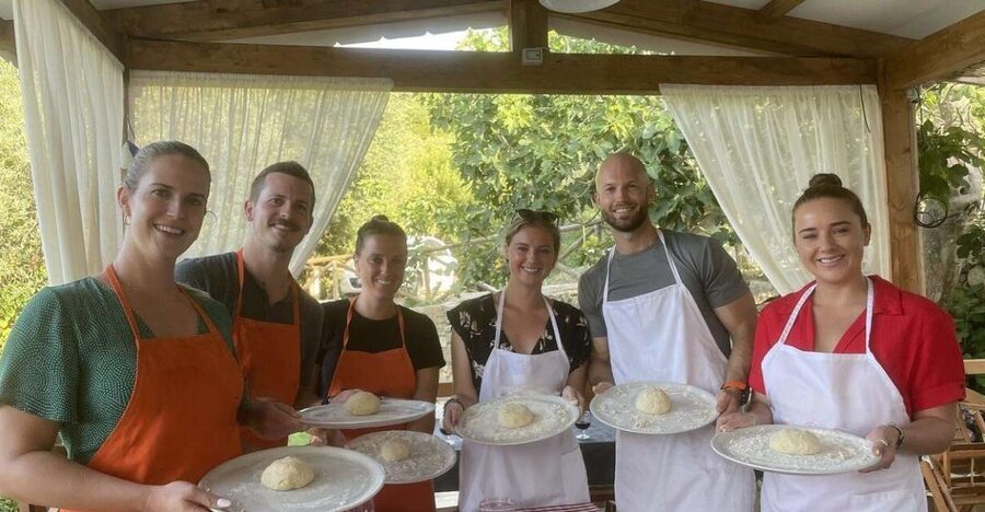 Sorrento: Half-Day Pizza Making, Wine, Limoncello & Pick-Up - Homemade wine, dessert, and limoncello to close out