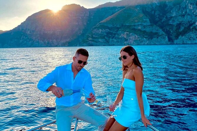 Sunset tour by private boat from Positano, Praiano or Amalfi - What you get during the 1 hour 40 minutes: drinks, snacks, and comfort